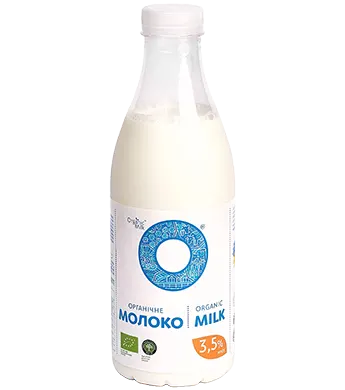 Organic cow milk pasteurized 900g 3.5%