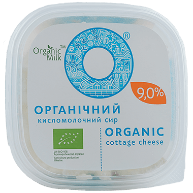 Organic cottage cheese 300g 9%