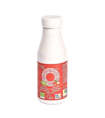 Organic drinking yogurt "Strawberry" (with probiotic) 280g 1.5%