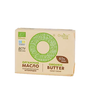 Organic butter sweet cream, 180g 63%