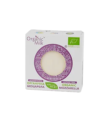 Organic soft cheese lactose free «Mozzarella» 165g, 45%